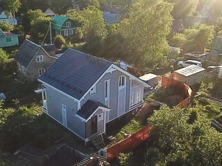 Каркасный дом по проекту КД 023 с террасой в СНТ «Ласточка», Кировский район