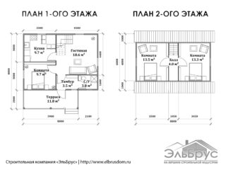 Проект дачного дома ДД-004. Планы