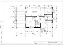Каркасный дом по проекту КД-012 КП «Балтийская Слобода» - План 1-ого этажа