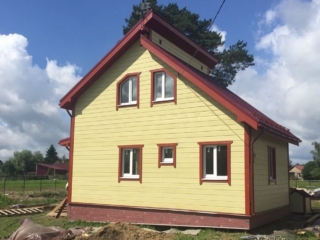 Строительство каркасного дома по проекту КД-019 в д. Муховицы Строительство каркасного дома по проекту КД-019 в д. Муховицы