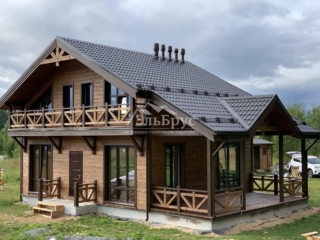 Строительство каркасного дома по проекту КД 066 в д. Ивановское, Тосненского района в комплектации «С отделкой + Инженерный пакет»