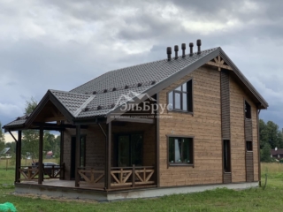 Строительство каркасного дома по проекту КД 066 в д. Ивановское, Тосненского района в комплектации «С отделкой + Инженерный пакет»