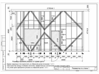 Развертка по стене 1 Развертка по стене 1