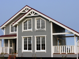 Дачный дом по проекту ДД 025 с террасой в КП «Фаворит» в комплектации «Закрытый контур»